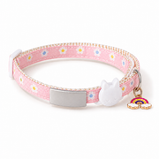 Personalized Floral Breakaway Pet Collar with Engraved ID Plate