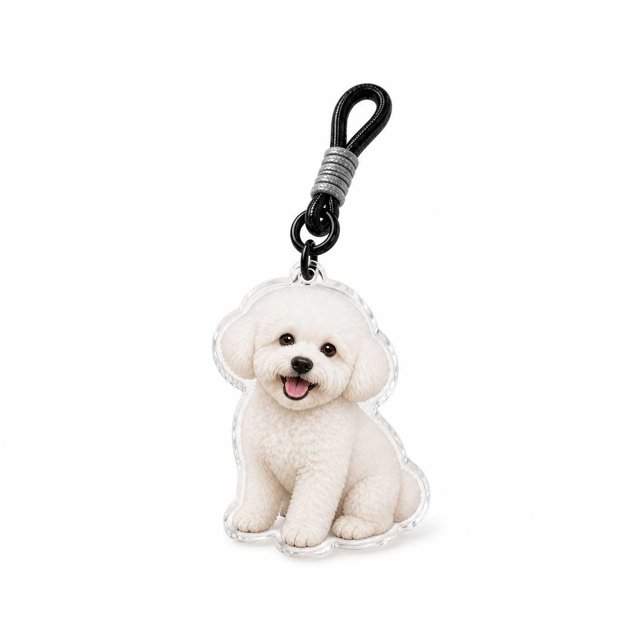 PawPrint Acrylic Pet Keychain | Custom 2D Pet Portrait Keyring | Personalized Gift